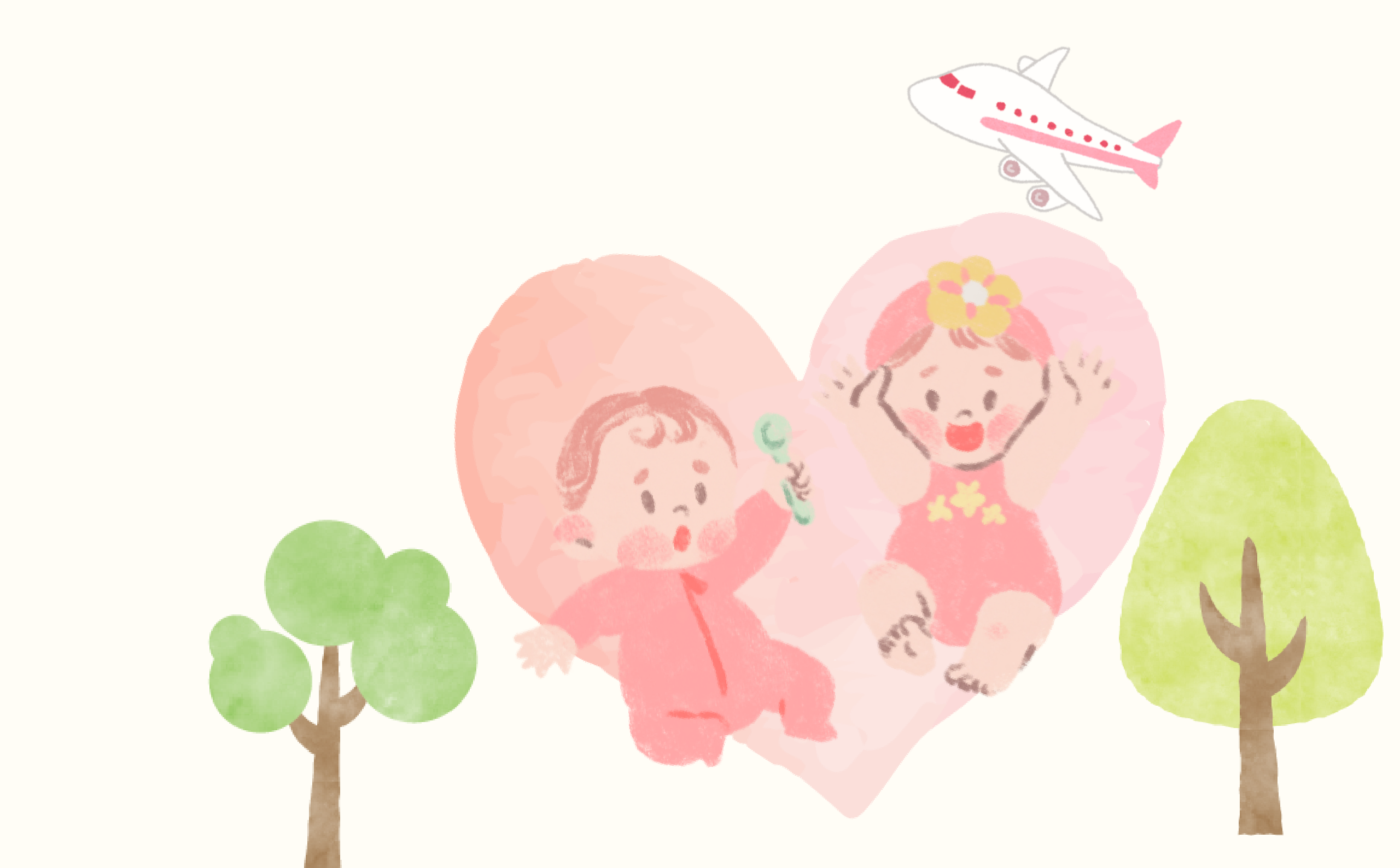 ハートと赤ちゃん等